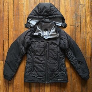 Patagonia PUFF RIDER Jacket Hooded Coat 29456F6 Women‎ XS Black Gorpcore Rare